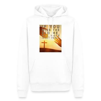 That's Jesus' fault - Men’s Premium Organic Hoodie - white - Front - Nico (187cm)