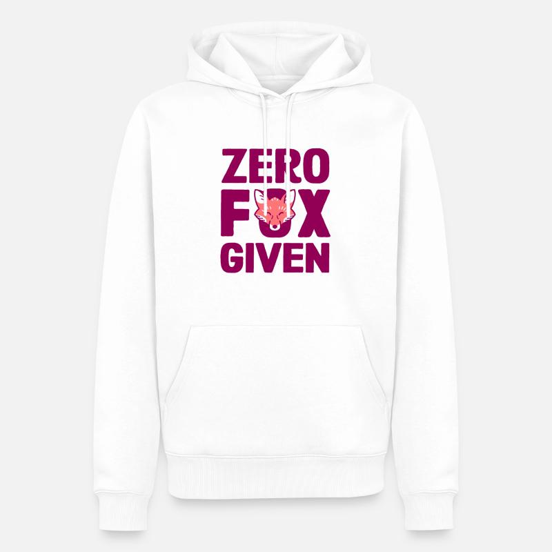 Zero Fox Given - Männer Premium Bio Hoodie - Weiß