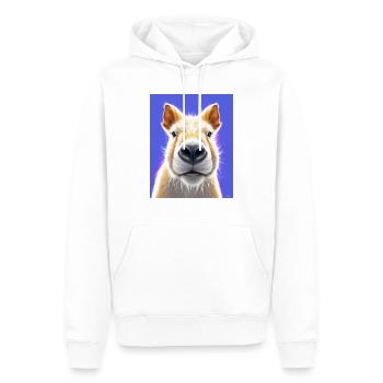 super mignon blanc Capybara peinture animal moelleux - Sweat à capuche Premium bio Homme - blanc - Devant - Nico (187cm)