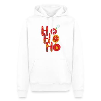 Ho Ho Ho - Männer Premium Bio Hoodie - Weiß - Vorne - Nico (187cm)