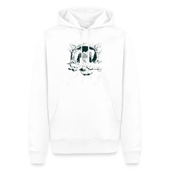 Squelette paisible - Sweat à capuche Premium bio Homme - blanc - Devant - Nico (187cm)
