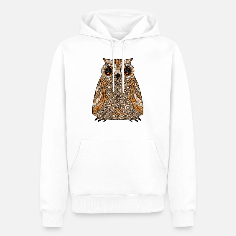 Vogel - Männer Premium Bio Hoodie - Weiß