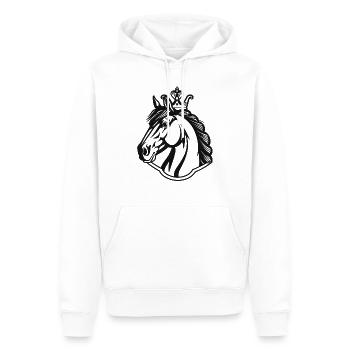 Majestueux étalon de l’ombre - Sweat à capuche Premium bio Homme - blanc - Devant - Nico (187cm)