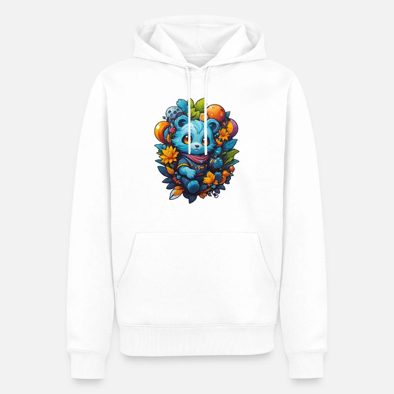 Sommerbärchen - Männer Premium Bio Hoodie - Weiß