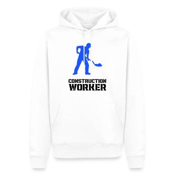 Construction Worker Construction Site Worker - Men’s Premium Organic Hoodie - white - Front - Nico (187cm)