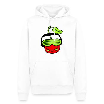 Cherry DJ Fruit Face Grins Party Club Music - Men’s Premium Organic Hoodie - white - Front - Nico (187cm)