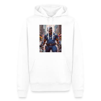 Dinos leben Heute Polizist in einer Großstadt - Männer Premium Bio Hoodie - Weiß - Vorne - Nico (187cm)