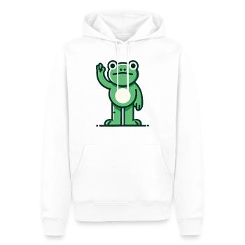 Süßer Frosch, liebe Kawaii Frösche - Männer Premium Bio Hoodie - Weiß - Vorne - Nico (187cm)