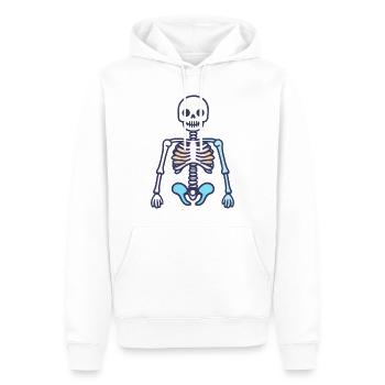 Squelette Halloween - Sweat à capuche Premium bio Homme - blanc - Devant - Nico (187cm)