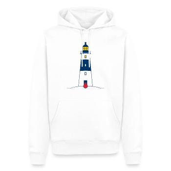 Balise de phare sur la côte - Sweat à capuche Premium bio Homme - blanc - Devant - Nico (187cm)