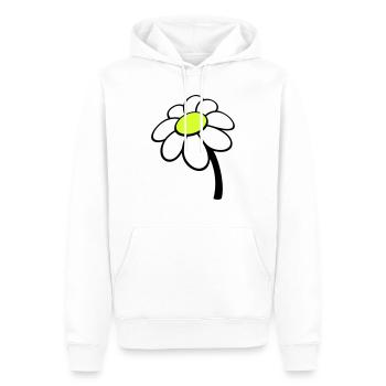 Petite Fleur Marguerite Blanche Décorative Belle Nature - Sweat à capuche Premium bio Homme - blanc - Devant - Nico (187cm)