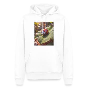 Animaux super mignons dans une forêt – Ladybug - Sweat à capuche Premium bio Homme - blanc - Devant - Nico (187cm)