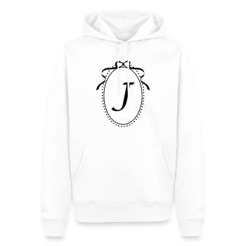 Vintage Band Buchstabe j - Geschenkidee - Männer Premium Bio Hoodie - Weiß - Vorne - Nico (187cm)