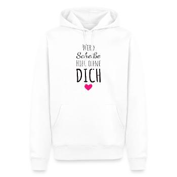 Je vais chier ici sans toi au revoir collègue - Sweat à capuche Premium bio Homme - blanc - Devant - Nico (187cm)