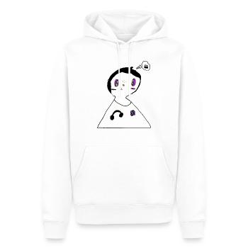 Die Arbeit eines 7-jährigen ^^ - Männer Premium Bio Hoodie - Weiß - Vorne - Nico (187cm)