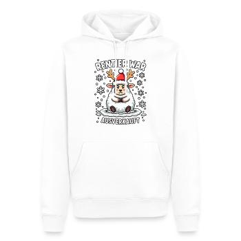 Schaf Rentier war ausverkauft - Männer Premium Bio Hoodie - Weiß - Vorne - Nico (187cm)