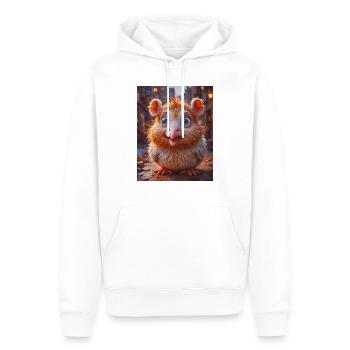 Happy Halloween, süß, Monster, wilde Haare, gruselig, lustig - Männer Premium Bio Hoodie - Weiß - Vorne - Nico (187cm)