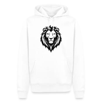 Chechen Leon - Men’s Premium Organic Hoodie - white - Front - Nico (187cm)