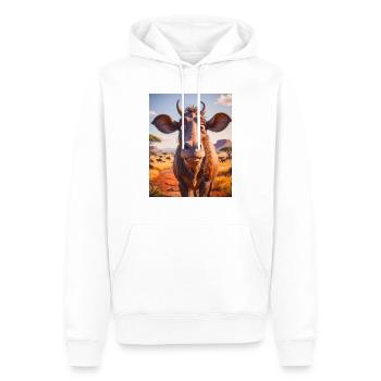 Animaux africains super mignons – Gnous - Sweat à capuche Premium bio Homme - blanc - Devant - Nico (187cm)
