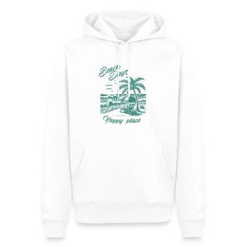 Paradise – Tropical Escape - Männer Premium Bio Hoodie - Weiß - Vorne - Nico (187cm)