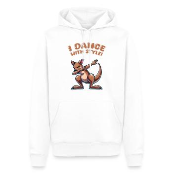 Dabbing kangourou - Sweat à capuche Premium bio Homme - blanc - Devant - Nico (187cm)