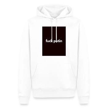 f putin - Männer Premium Bio Hoodie - Weiß - Vorne - Nico (187cm)