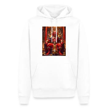 Shuten-dōji Red-skinned demon king drinking sake o - Men’s Premium Organic Hoodie - white - Front - Nico (187cm)