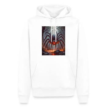 Tsuchigumo Araignée géante monstrueuse avec un rouge brillant - Sweat à capuche Premium bio Homme - blanc - Devant - Nico (187cm)