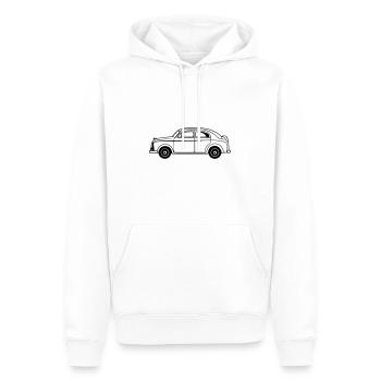 Voiture - Sweat à capuche Premium bio Homme - blanc - Devant - Nico (187cm)