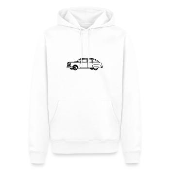 Auto - Männer Premium Bio Hoodie - Weiß - Vorne - Nico (187cm)
