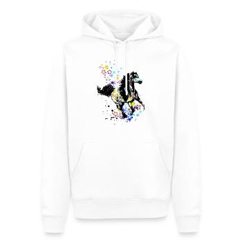 pferd,malerei,bunt, pferde,graffiti,Sterne - Männer Premium Bio Hoodie - Weiß - Vorne - Nico (187cm)