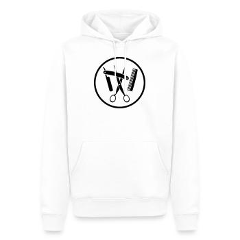 Zunftzeichen der Friseure, positiv - Männer Premium Bio Hoodie - Weiß - Vorne - Nico (187cm)