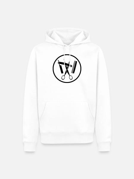 Zunftzeichen der Friseure, positiv - Männer Premium Bio Hoodie - Weiß