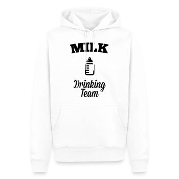 Team pappa pappa pappa flaska mjölk - Sweat à capuche Premium bio Homme - blanc - Devant - Nico (187cm)