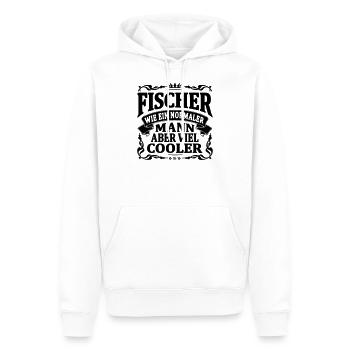 fischer aber viel cooler - Männer Premium Bio Hoodie - Weiß - Vorne - Nico (187cm)