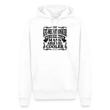 KFZ mechatroniker aber viel cooler - Männer Premium Bio Hoodie - Weiß - Vorne - Nico (187cm)