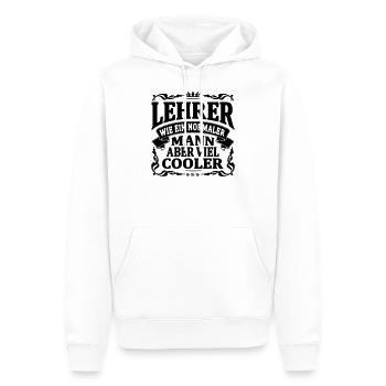 lehrer aber viel cooler - Männer Premium Bio Hoodie - Weiß - Vorne - Nico (187cm)