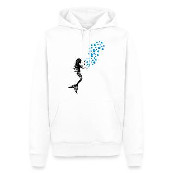 Sirène Sirène Mermaid Bulles de bulles - Sweat à capuche Premium bio Homme - blanc - Devant - Nico (187cm)