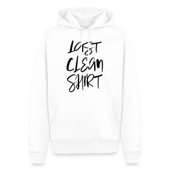 Last clean Shirt Letztes sauberes Shirt Sprüche - Männer Premium Bio Hoodie - Weiß - Vorne - Nico (187cm)