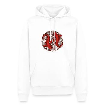 Japanischer roter Fisch - Männer Premium Bio Hoodie - Weiß - Vorne - Nico (187cm)