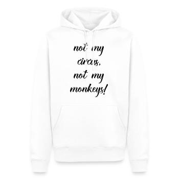 not my circus not my monkeys - Sweat à capuche Premium bio Homme - blanc - Devant - Nico (187cm)
