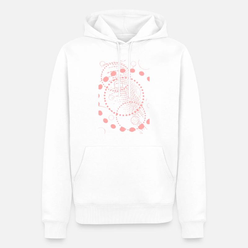 Points de création abstrait - Sweat à capuche Premium bio Homme - blanc