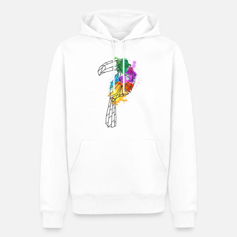 Conception spéciale Toucan - Cadeau - Sweat à capuche Premium bio Homme - blanc