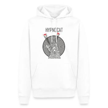 Hypnocat - Sweat à capuche Premium bio Homme - blanc - Devant - Nico (187cm)