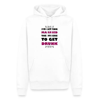 célibataire - Sweat à capuche Premium bio Homme - blanc - Devant - Nico (187cm)