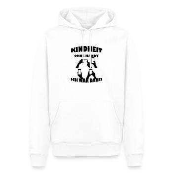 Téléphone portable d’enfance - Sweat à capuche Premium bio Homme - blanc - Devant - Nico (187cm)