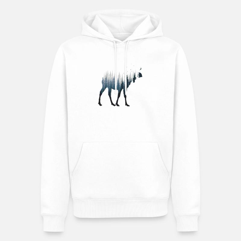 élan - Sweat à capuche Premium bio Homme - blanc