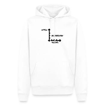 Autism Vaccines No Corrélation Gift - Sweat à capuche Premium bio Homme - blanc - Devant - Nico (187cm)
