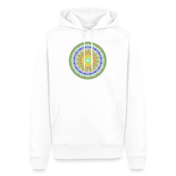 Chakra Mandala - Männer Premium Bio Hoodie - Weiß - Vorne - Nico (187cm)