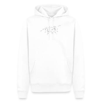 Tarantula Spider - one line drawing - Men’s Premium Organic Hoodie - white - Front - Nico (187cm)